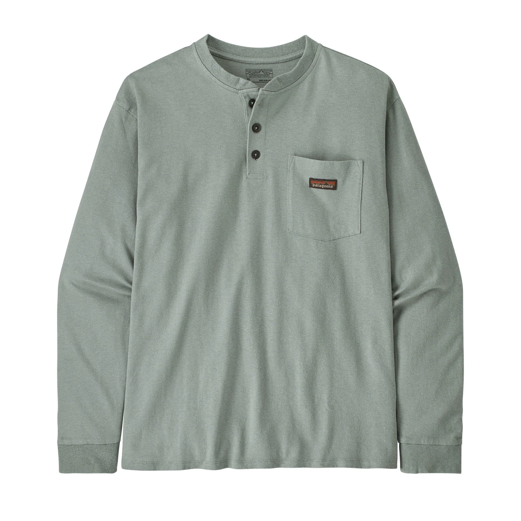 Men's Long-Sleeved Work Henley Pocket Tee